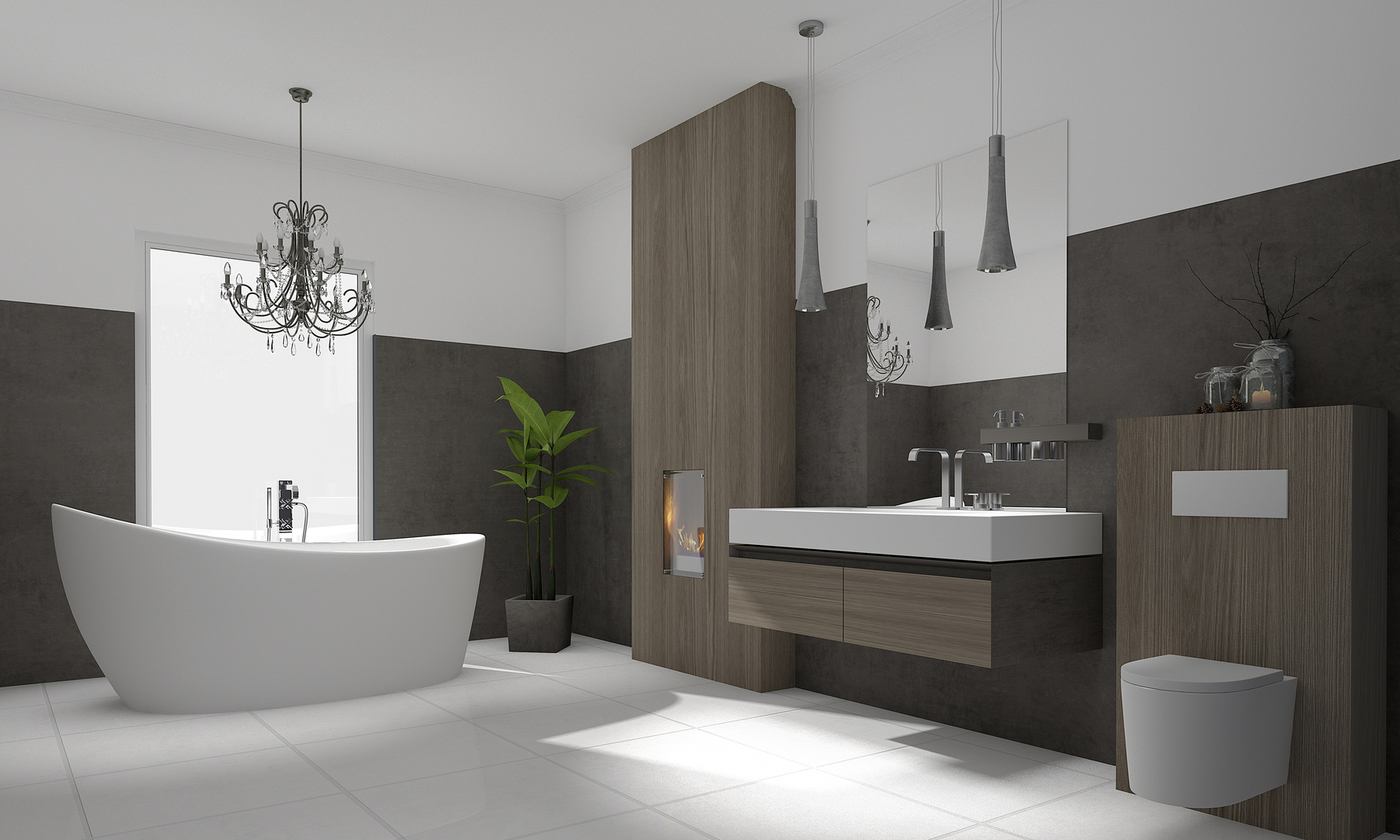 Modern gestaltetes Traumbad